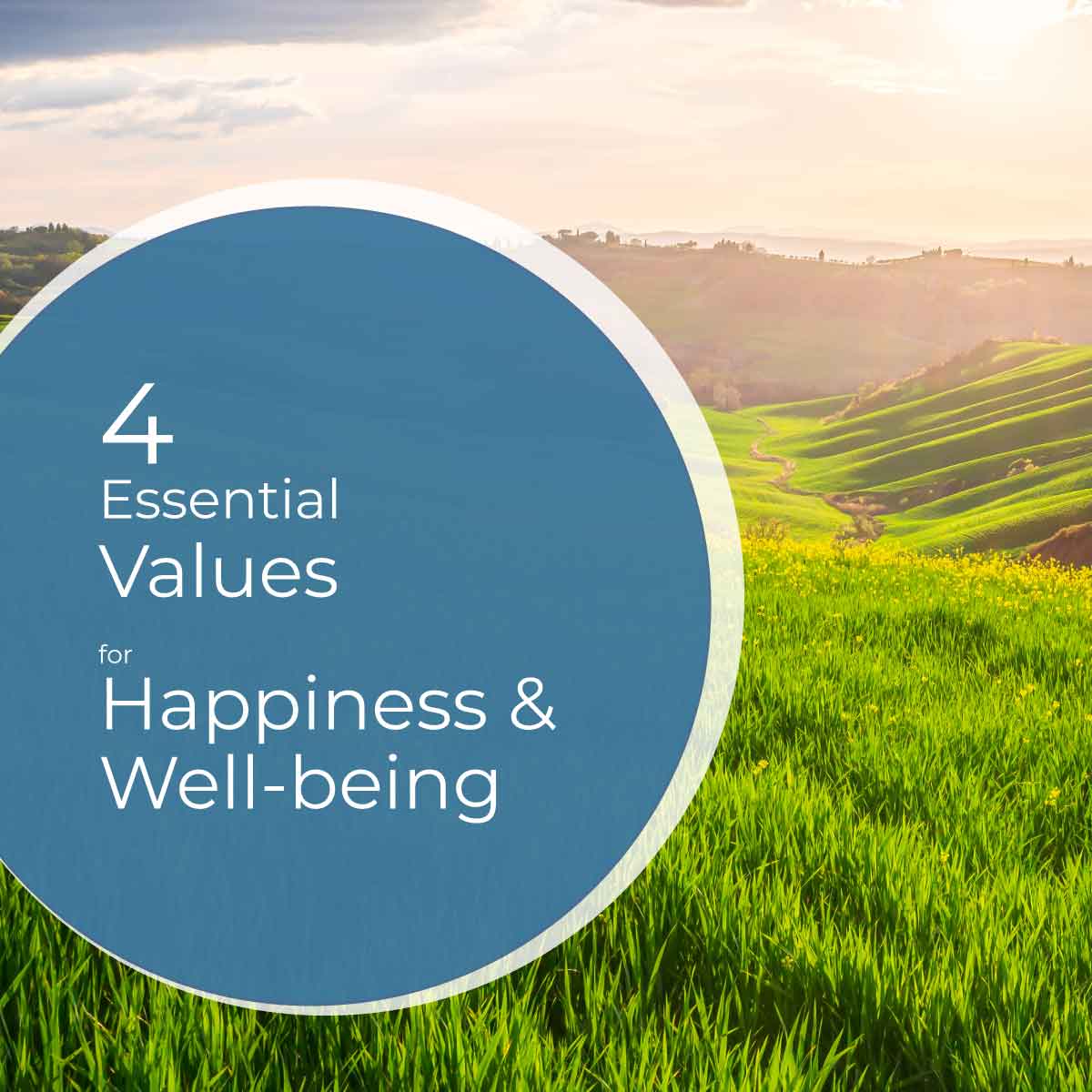 4 core values for happiness and wellbeing